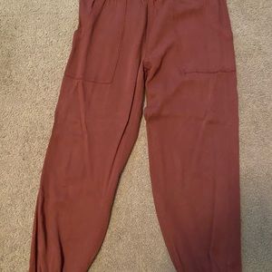Mauve colored joggers